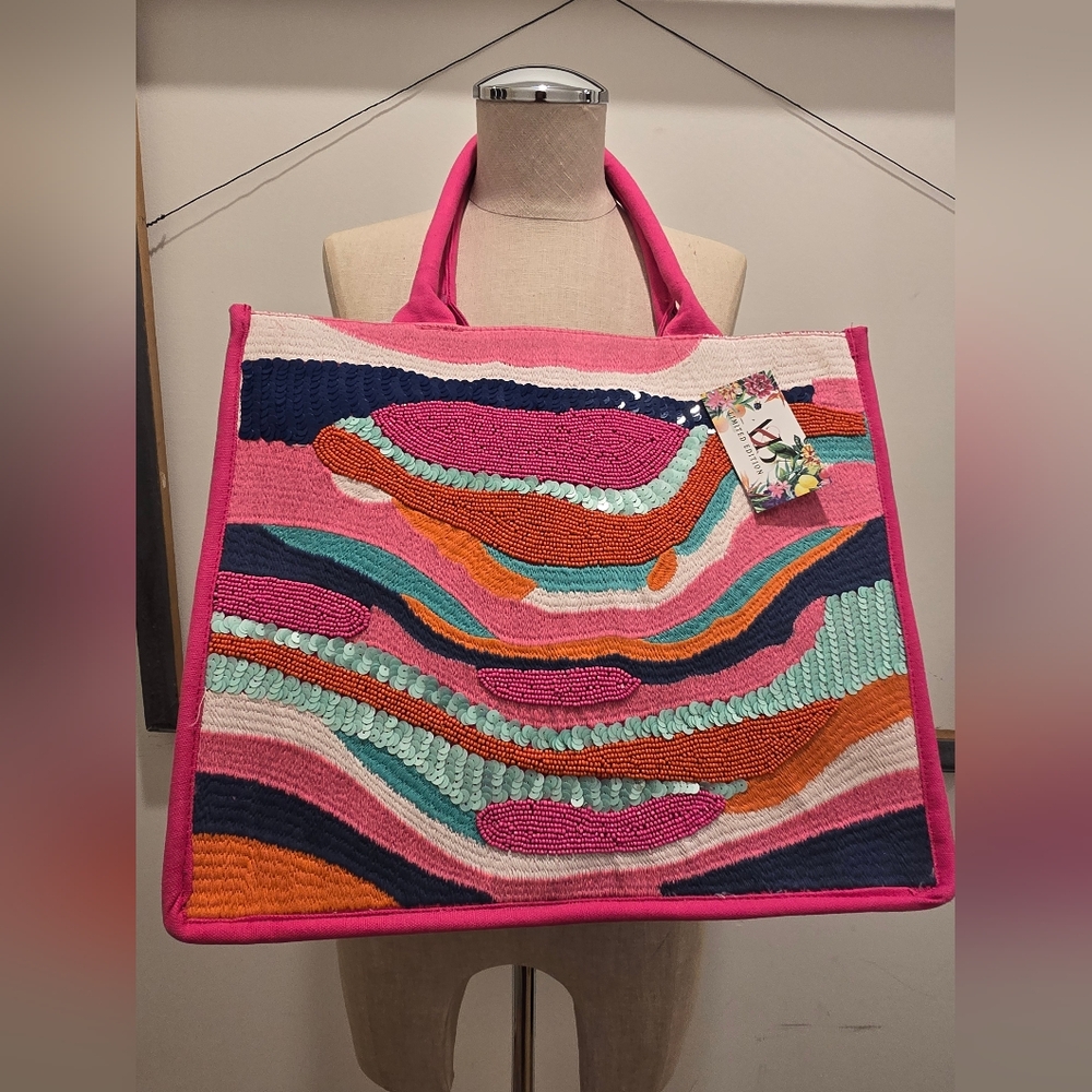 Viral TikTok America & Beyond Limited Edition Beaded Tote Bag